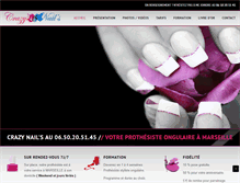 Tablet Screenshot of crazy-nails-marseille.fr